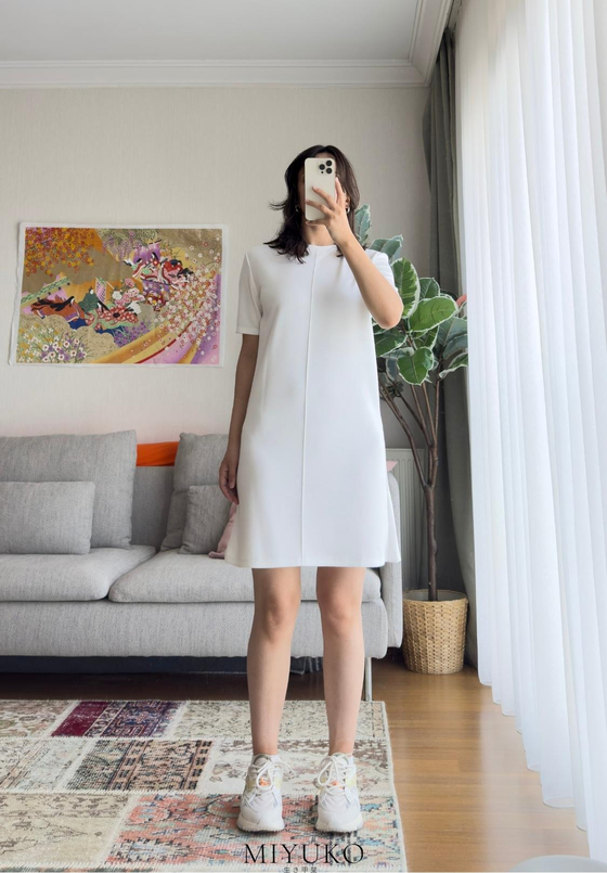 Hıtoe Basic Elbise Beyaz