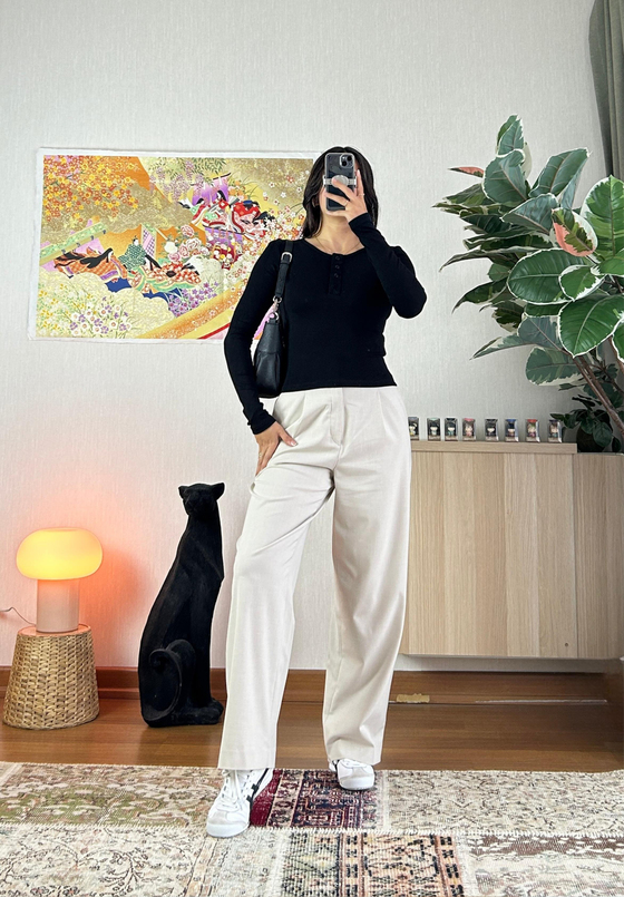 Kiera düğmeli Body Siyah