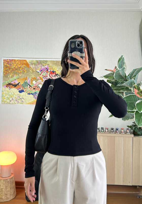 Kiera düğmeli Body Siyah