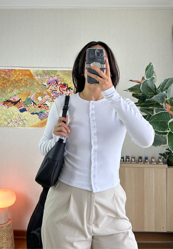 Kimora Önü Cırtlı Body Beyaz