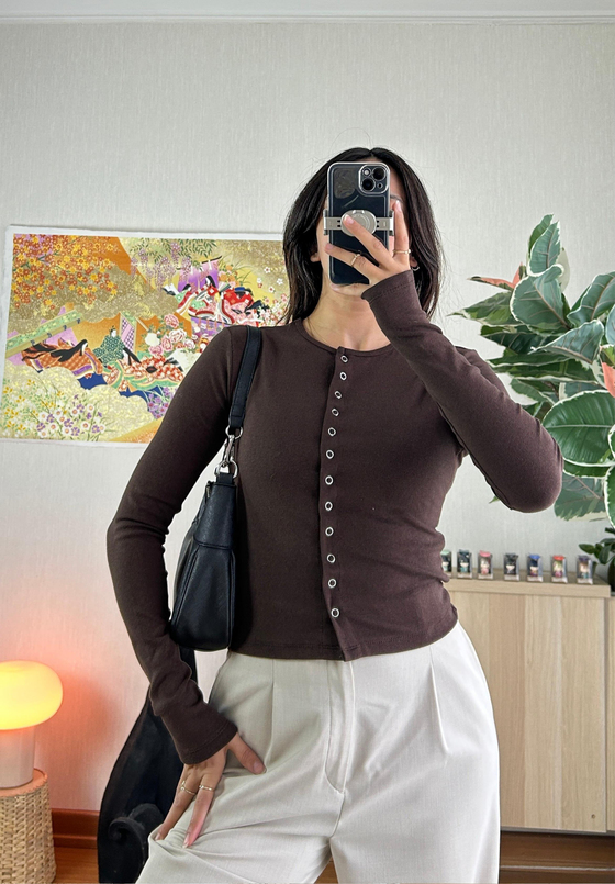 Kimora Önü Cırtlı Body Kahve