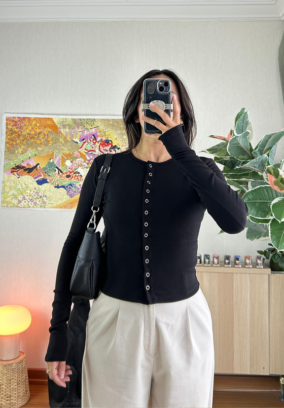 Kimora Önü Cırtlı Body Siyah