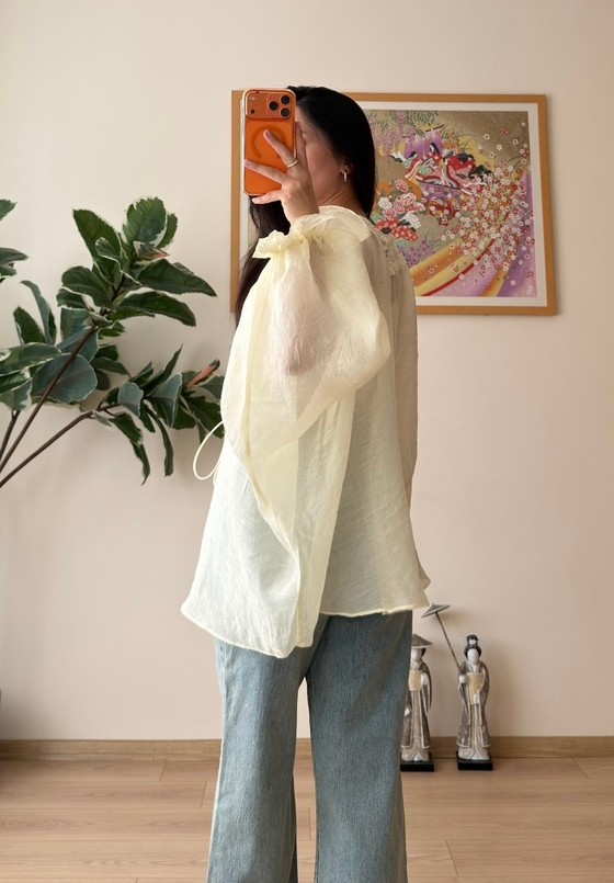 Kinu Dantel Detaylı Bağlamalı Kimono Sarı