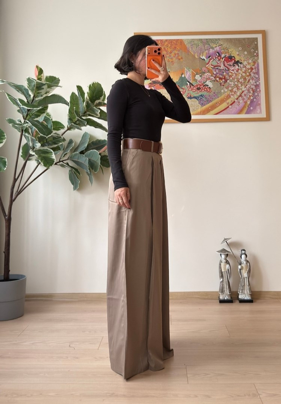Kiyo Plikaşe Kemerli Pantolon Vizon