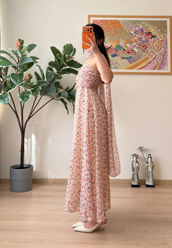 Koharu Gipeli Çiçek Desen Elbise