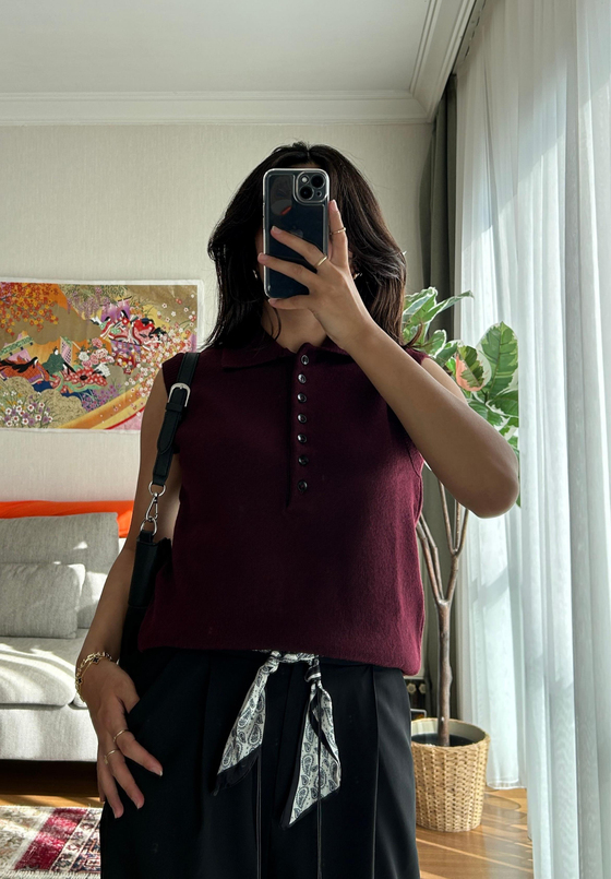 Meina Polo Yaka Süveter Bordo
