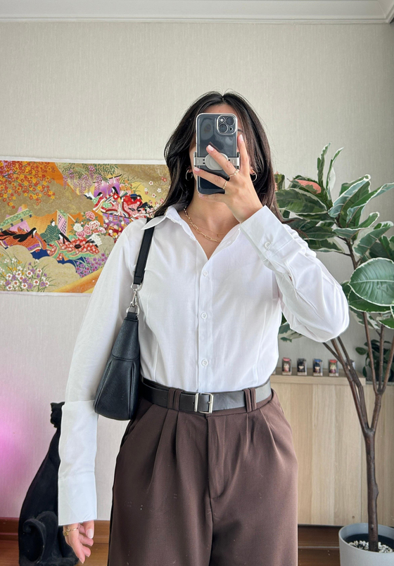 Miho Fit Kesim Düğmeli Gömlek Beyaz