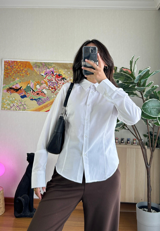Miho Fit Kesim Düğmeli Gömlek Beyaz