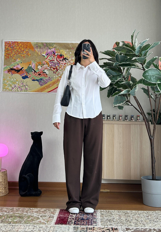 Miho Fit Kesim Düğmeli Gömlek Beyaz