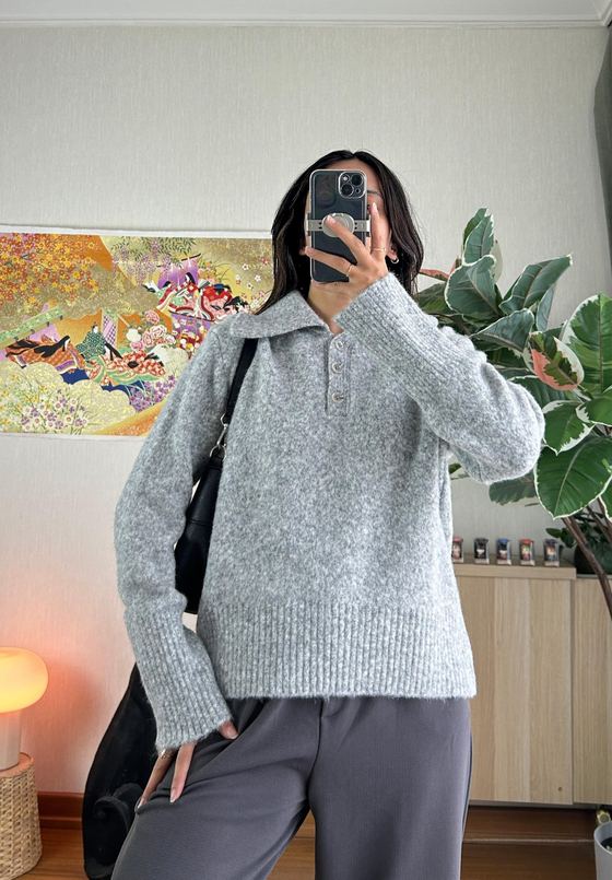 Minato Bebe Yaka Kazak Gri