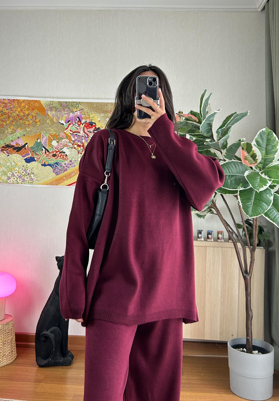 Mirai Basic Triko Takım Bordo