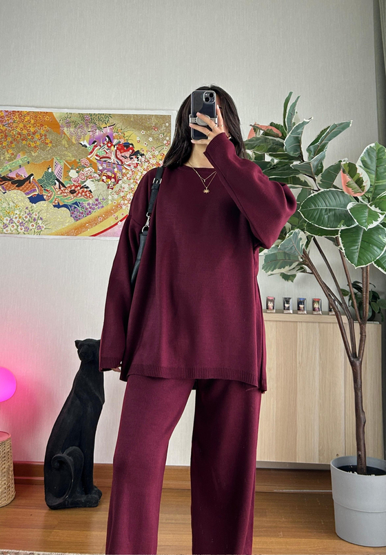 Mirai Basic Triko Takım Bordo