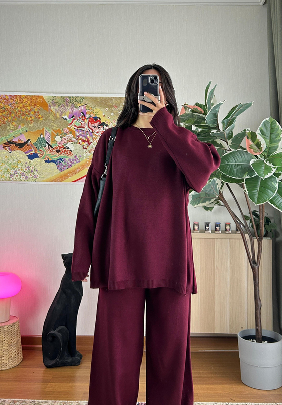 Mirai Basic Triko Takım Bordo