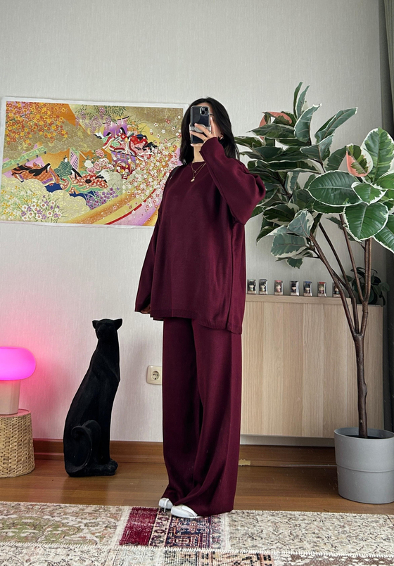 Mirai Basic Triko Takım Bordo