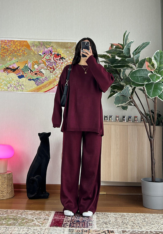 Mirai Basic Triko Takım Bordo