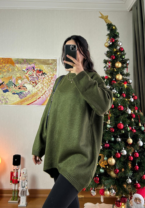 Mirua Basic Oversize Triko Kazak Haki