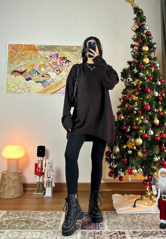 Mirua Basic Oversize Triko Kazak Kahve