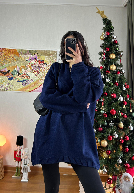 Mirua Basic Oversize Triko Kazak Lacivert