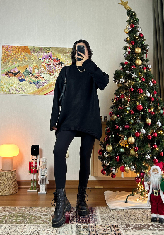 Mirua Basic Oversize Triko Kazak Siyah