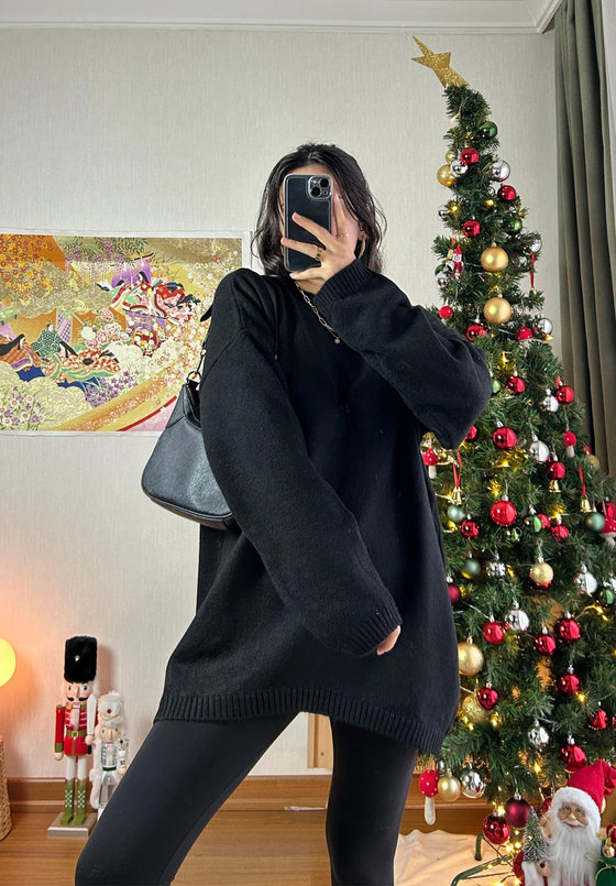 Mirua Basic Oversize Triko Kazak Siyah