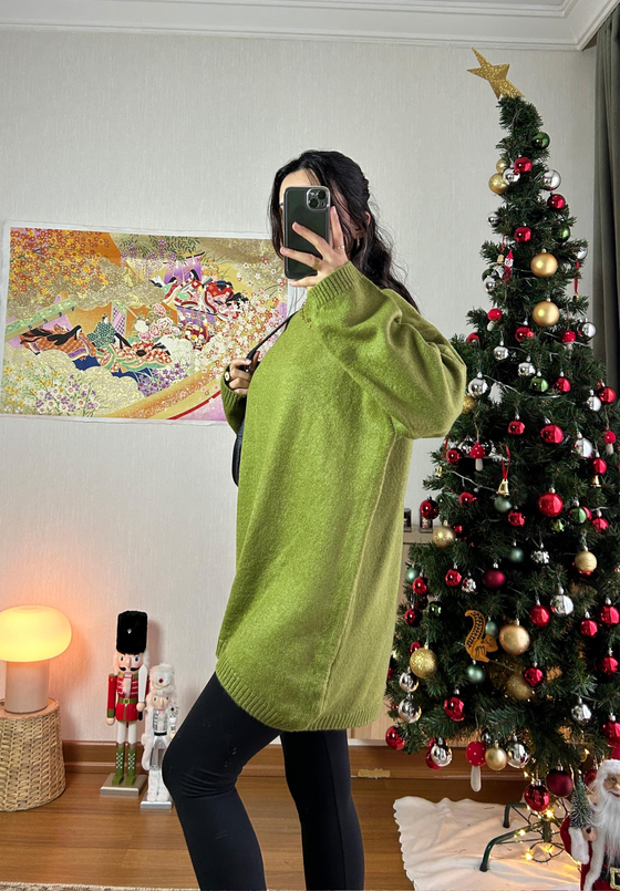 Mirua Basic Oversize Triko Kazak Yeşil