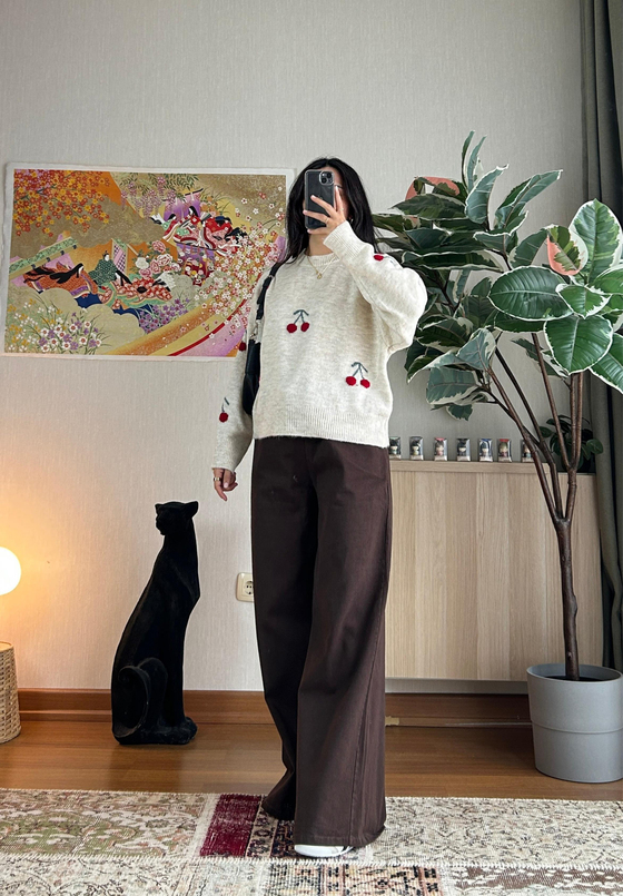 Miruka Kiraz Desenli Pinterest Kazak