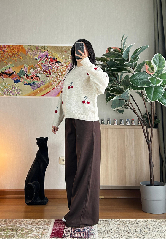 Miruka Kiraz Desenli Pinterest Kazak