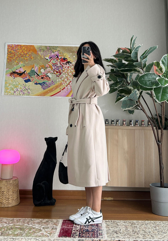 Mizuki Kaşe Kaban Bej