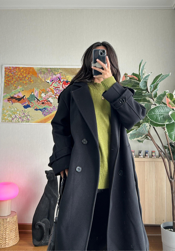 Mizuki Kaşe Kaban Siyah 