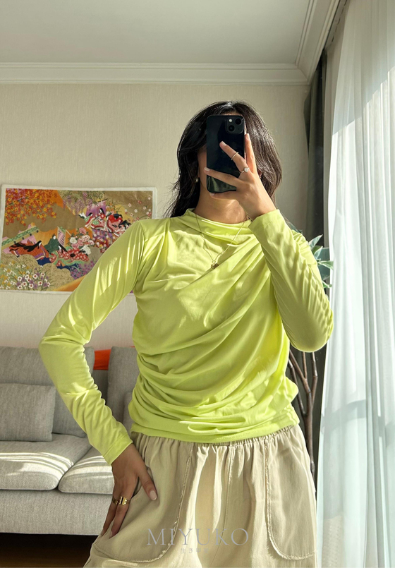 Nagi Drape Detaylı Body Açık Yeşil