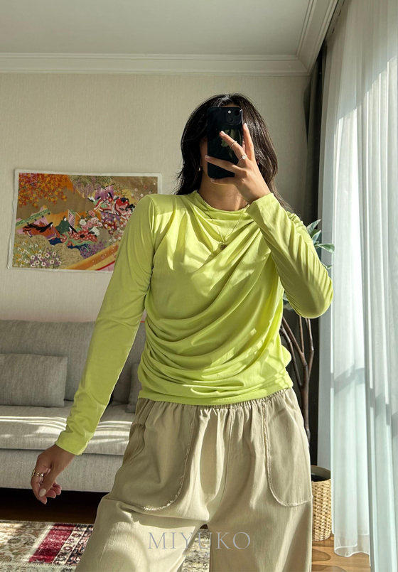 Nagi Drape Detaylı Body Açık Yeşil