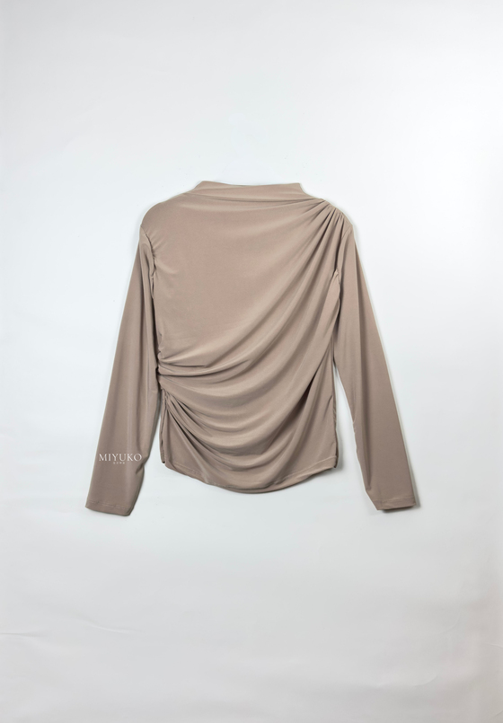 Nagi Drape Detaylı Body Bej