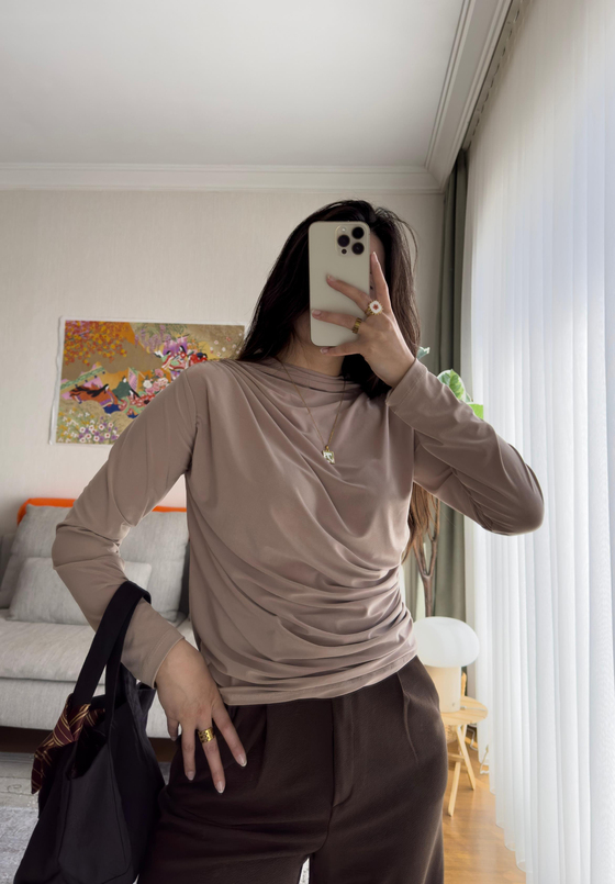 Nagi Drape Detaylı Body Bej