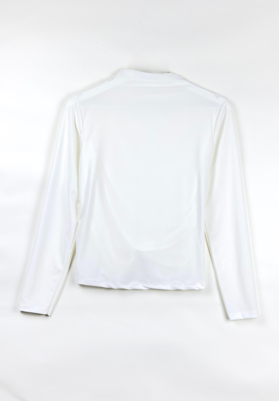 Nagi Drape Detaylı Body Beyaz
