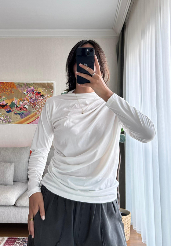 Nagi Drape Detaylı Body Beyaz