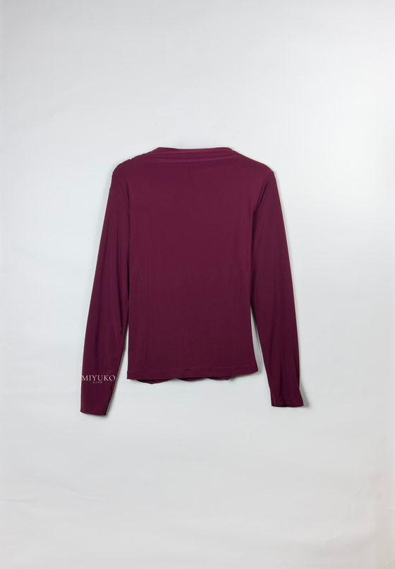 Nagi Drape Detaylı Body Bordo