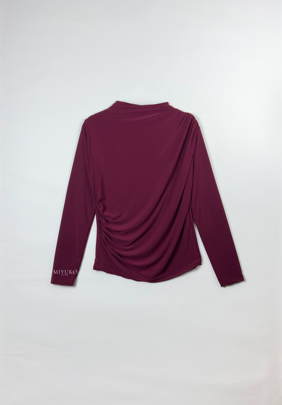 Nagi Drape Detaylı Body Bordo