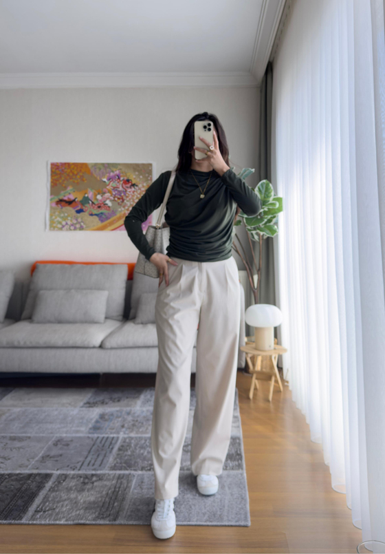 Nagi Drape Detaylı Body Haki