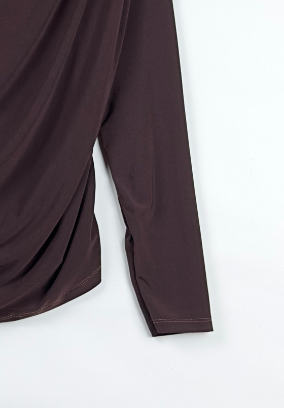 Nagi Drape Detaylı Body Kahve