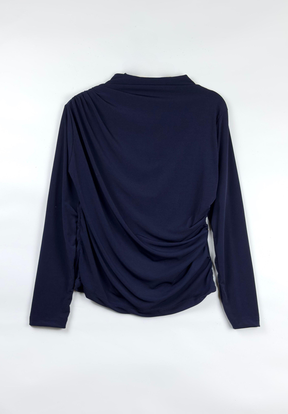 Nagi Drape Detaylı Body Lacivert