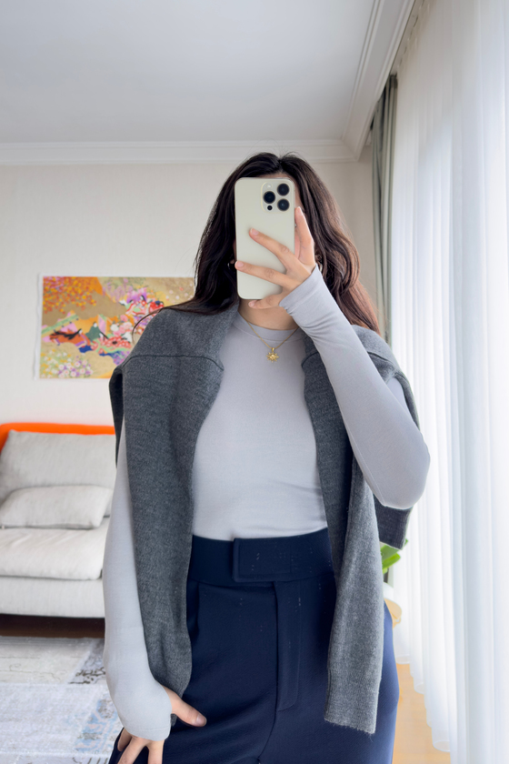 Os Parmak Geçmeli Body Gri