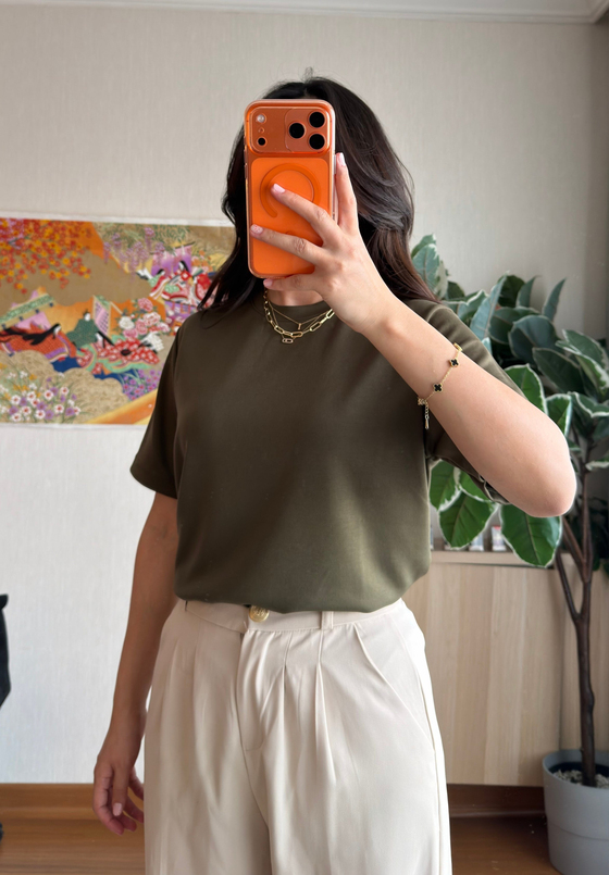 Oys Basic T-Shirt Haki