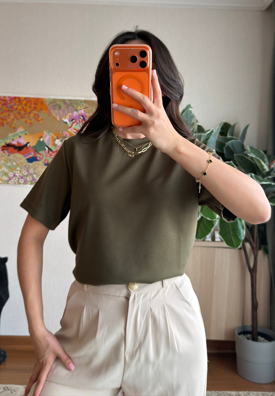 Oys Basic T-Shirt Haki