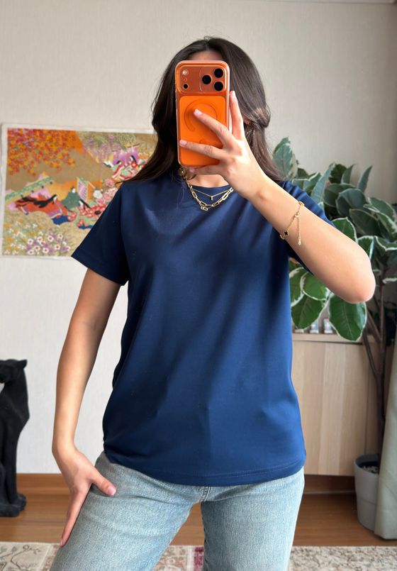 Oys Basic T-Shirt Lacivert