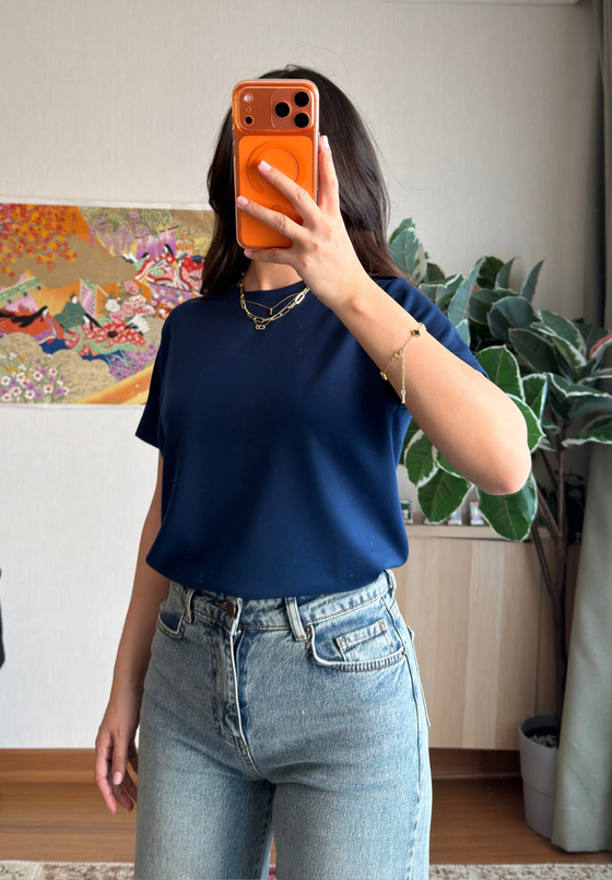 Oys Basic T-Shirt Lacivert