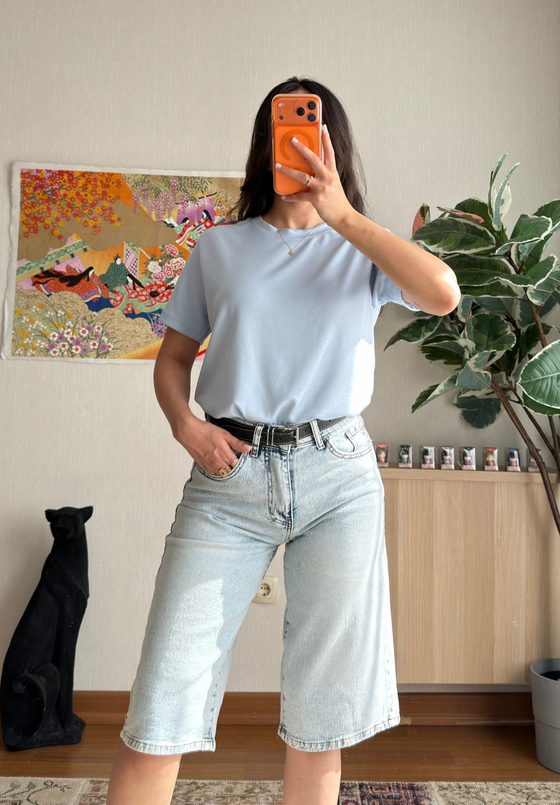 Oys Basic T-Shirt Mavi
