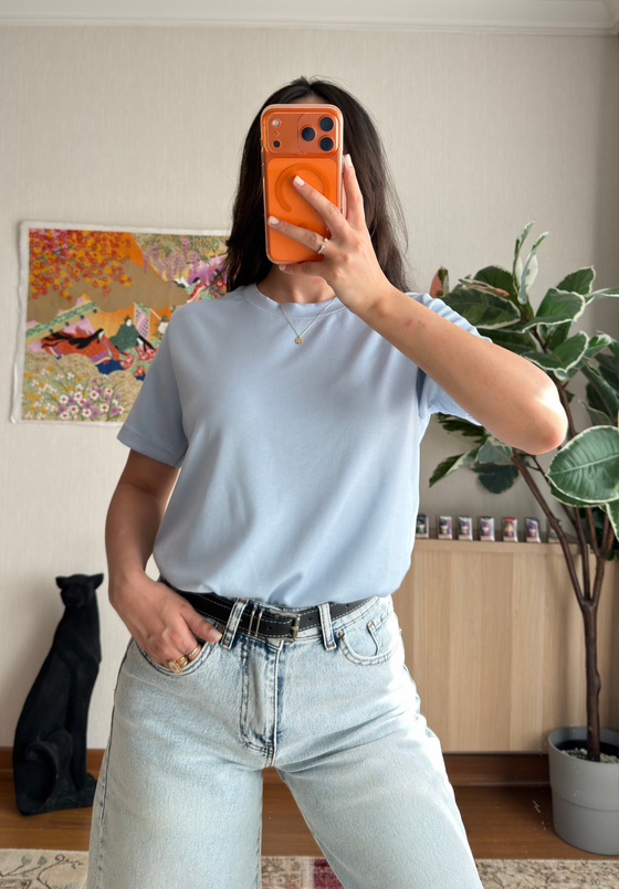 Oys Basic T-Shirt Mavi