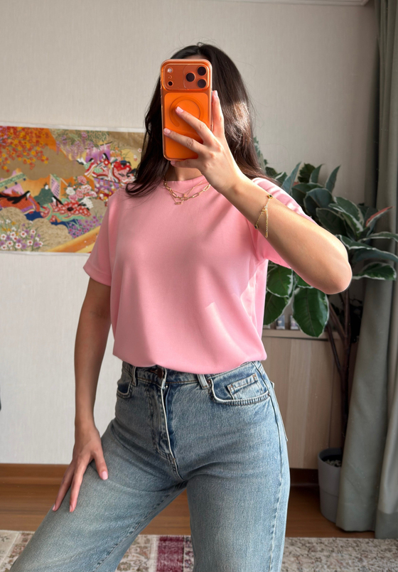 Oys Basic T-Shirt Pudra