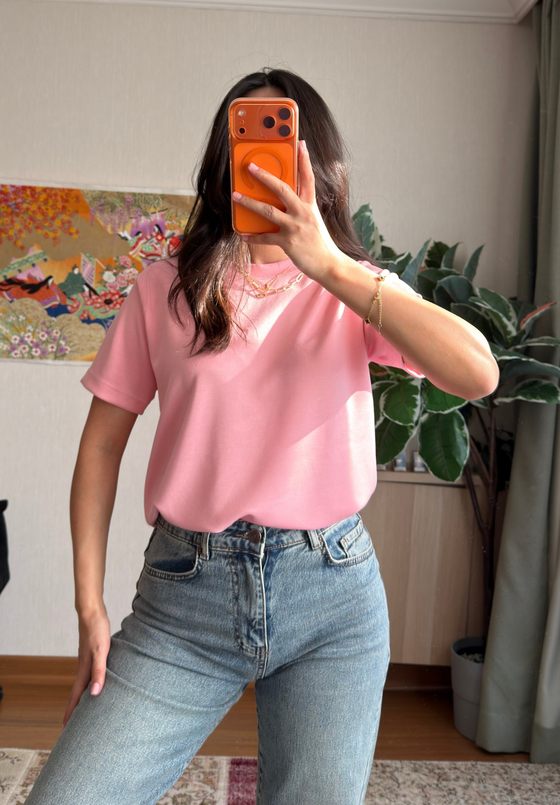 Oys Basic T-Shirt Pudra