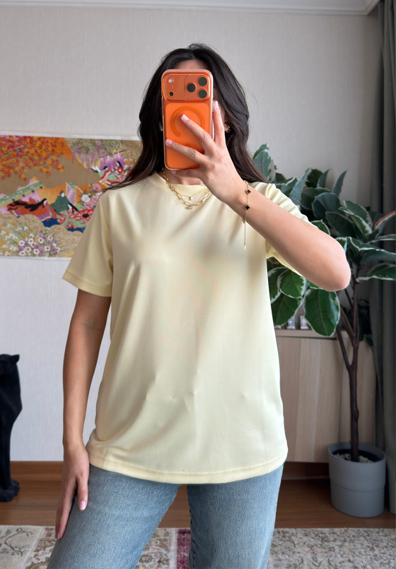 Oys Basic T-Shirt Sarı